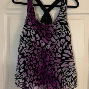 CHARLOTTE ROSSE **MEDIUM** WHITE LEOPARD PRINT SHEER SEE THROUGH